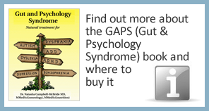 Find out more about the GAPS (Gut and Psychology Syndrome) book and where to buy it